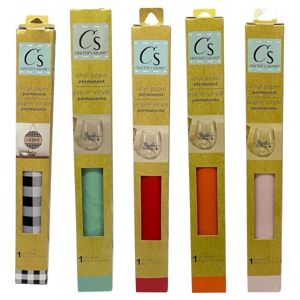 One Roll Crafter's Square Vinyl Paper 12 Inch X 48 Inch Pick Your Color